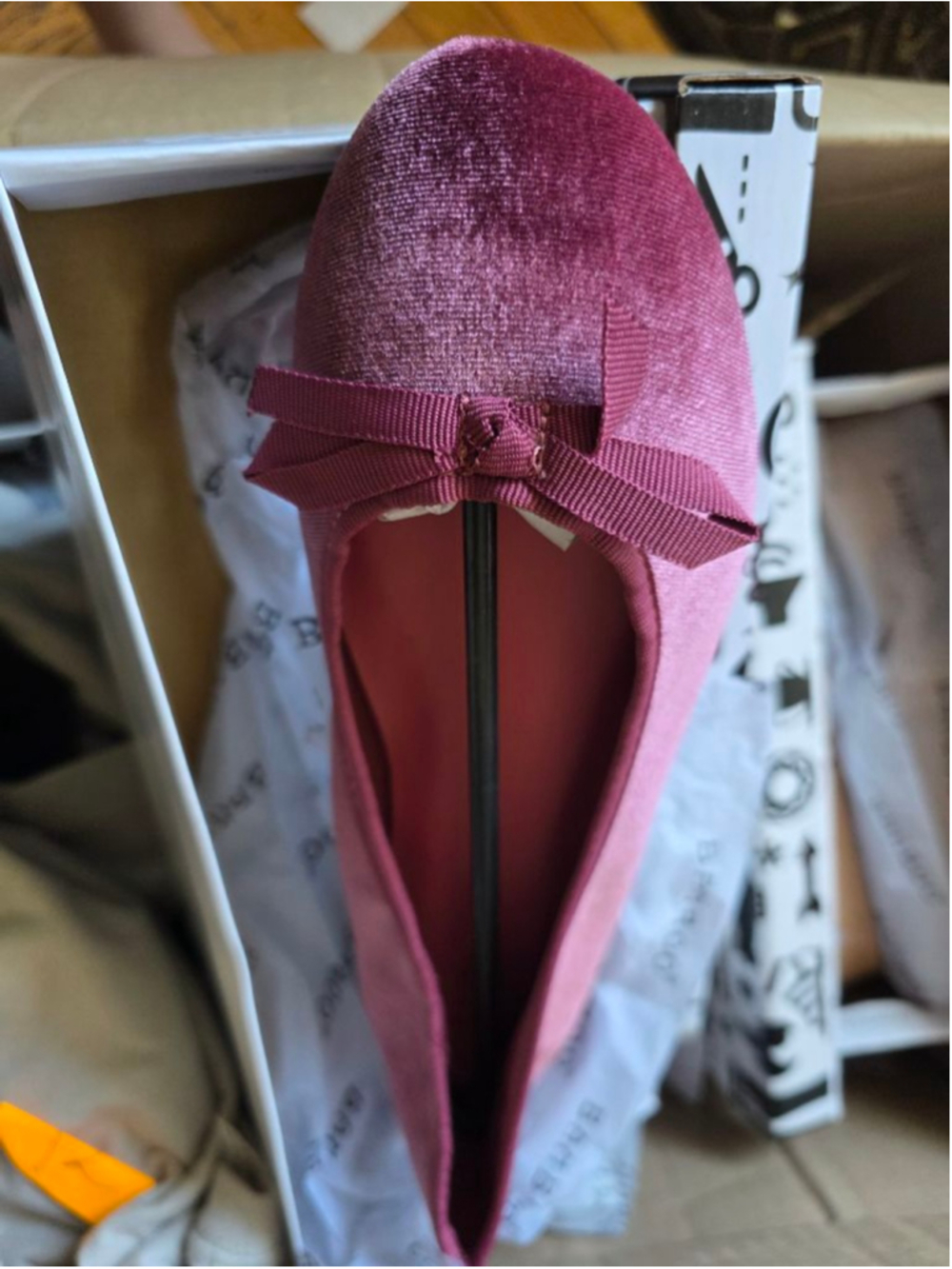 Women's BAMBOO Pink Velvet Ballet Flats Size 9 new in box cottagecore y2k 90s
